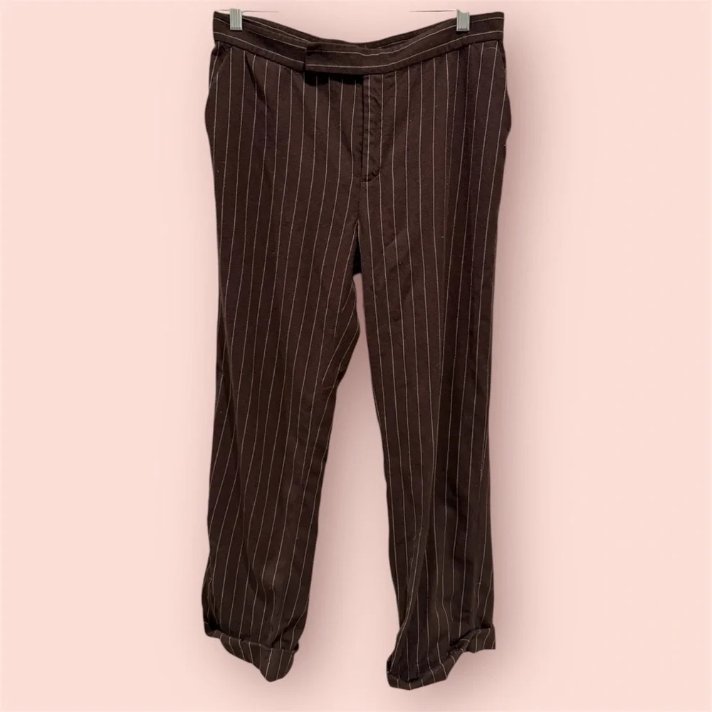 chocolate brown dress pants Men's Classic Fit Solid Dark Brown Flat Front Wool Dress Pants, 52